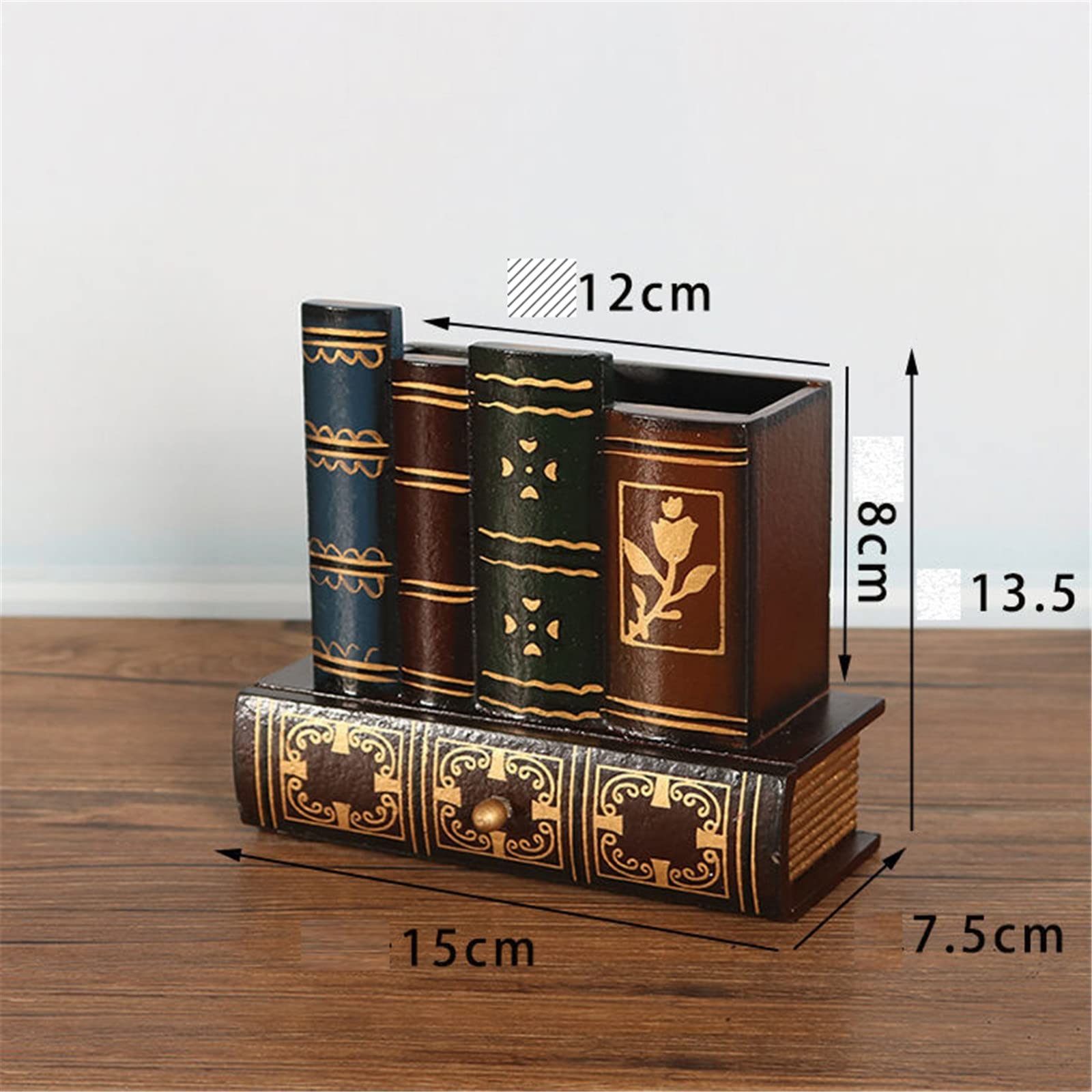 レトロ　木製ペン立て　ペンスタンド　インテリア　アクセサリーケース2個セット Amazon.co.jp: ペン立て ペンスタンド ヨーロッパのレトロペンホルダー