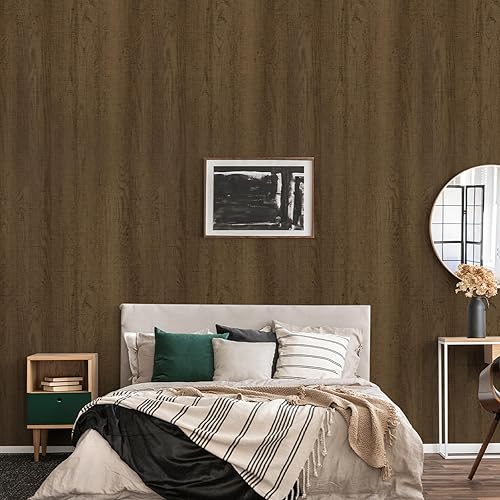 Miniatura 41 de LXCREAT Papel de contacto de bloque de carnicero de madera sintética, papel tapiz Shiplap para despegar y pegar, tablones de madera para paredes