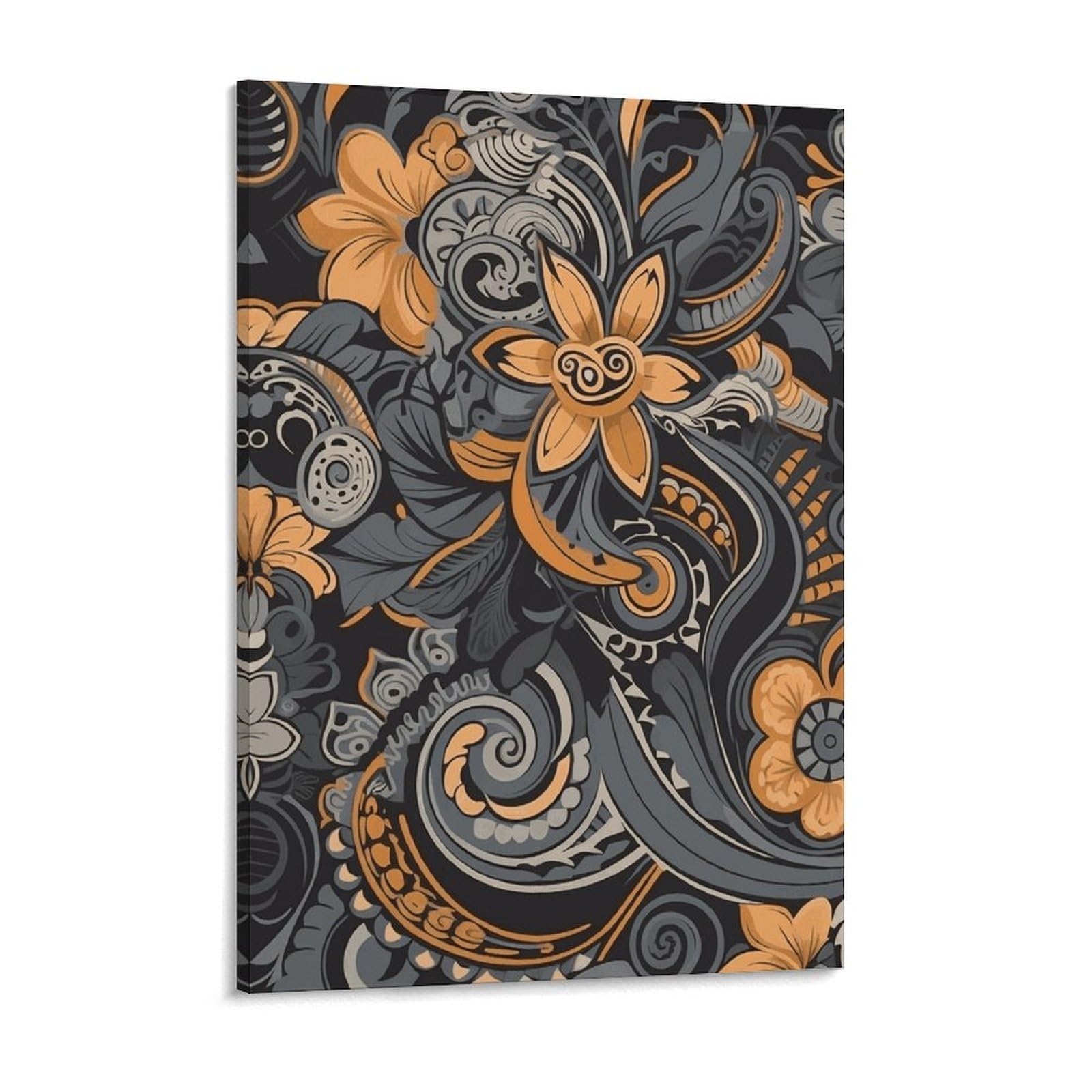 NTVOWPZO Flowers And Shamans Canvas Wall Art for Bedroom 18x24inch Canvas Prints Artwork for Walls Modern Picture Artwork Painting for Living Room Aesthetic Wall Paintings for Bathroom Kitchen Office