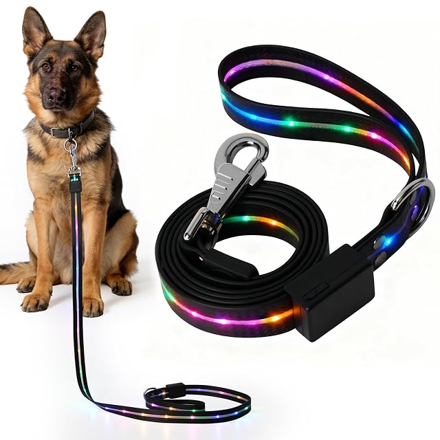 Correa Luminoso Perros, 1,5m LED Correa Perro