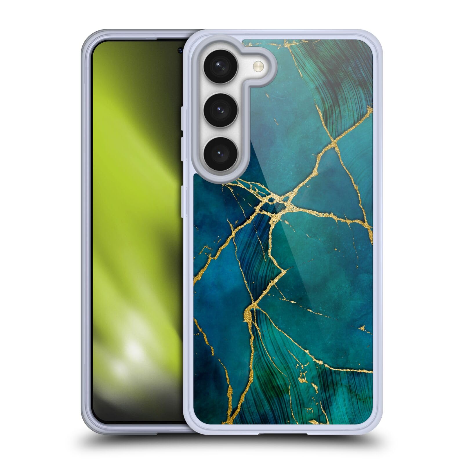 Funda de Gel Mármol Azul Galaxy S23 Head Case Designs 7