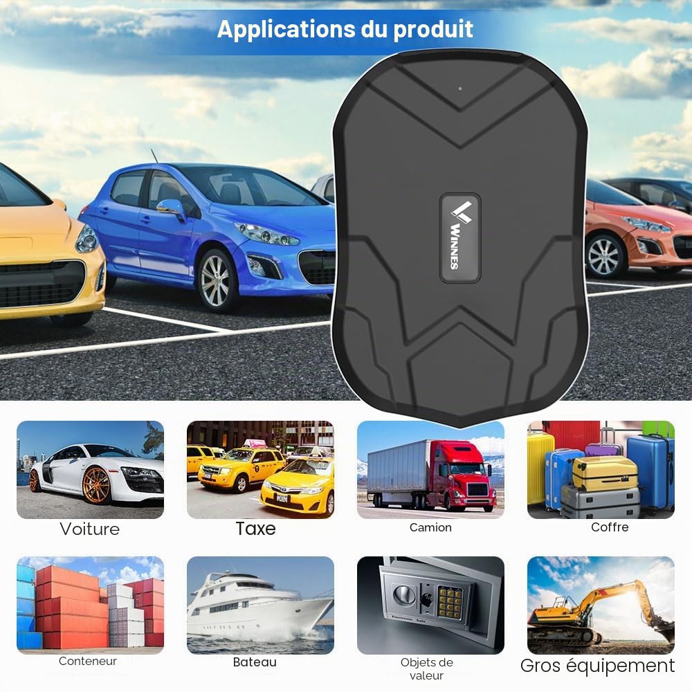 4G Tracker GPS 20000Mah TK905Pro Traceur GPS Voiture 240 Jours de Veille Localisation en Temps Réel avec Aimant Puissant Traqueur Portable Étanche Géolocalisation Alertes de Vibration SMS/APP/Web