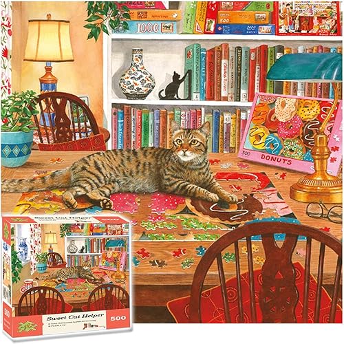 Miniatura 4 de Rompecabezas de pájaros de 300 piezas para niños y adultos, piezas grandes, lindo gordito búho de nieve, pingüino, pavo real, rompecabezas para