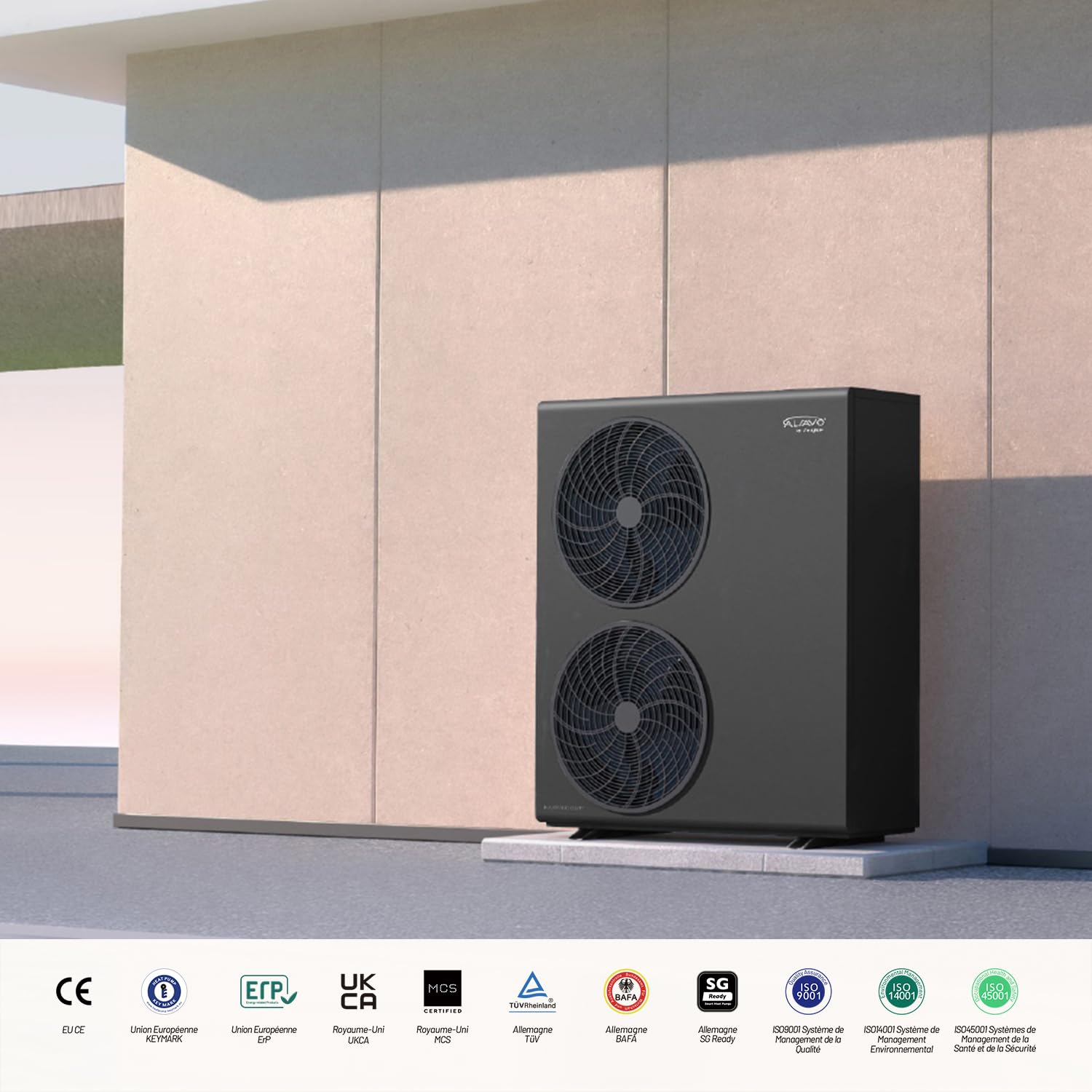Bomba de Calor Aire-Agua Monobloque INVERBOOST HEAT R290 12 kW, Monofásica con Doble Ventilador, Clase Energética A+++, Calefacción, Refrigeración y Agua Caliente Sanitaria
