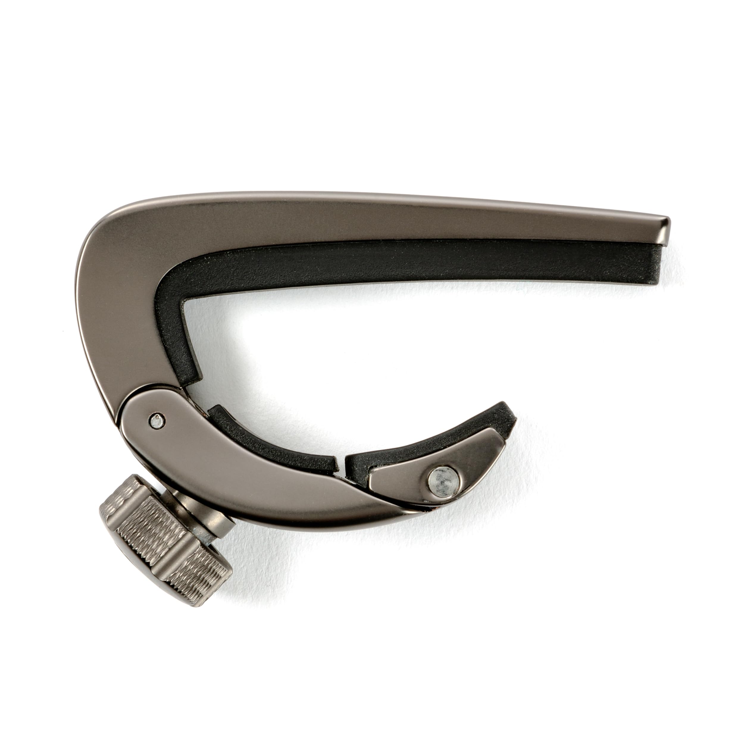 DUNLOP - DPCGM PIVOT CAPO GUN METAL, Capotasto Dunlop con Meccanico a Perno Autocentrante Brevettato, Finitura Gun Metal
