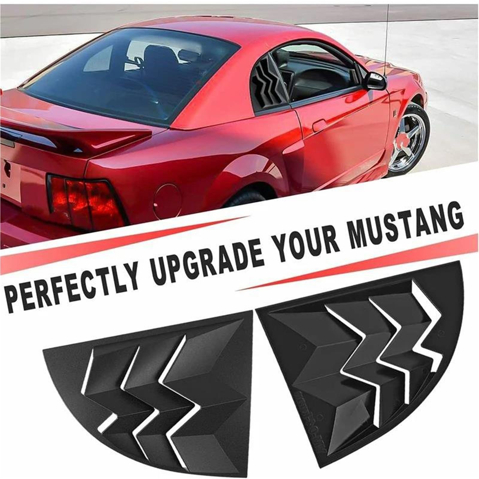 Spoiler Lunotto Posteriore per Ford per Mustang 1999 2000 2001 2002 2003 2004 Finestra Laterale Posteriore Feritoia Parabrezza Tenda da Sole Copertura Canard Laterale Lunotto