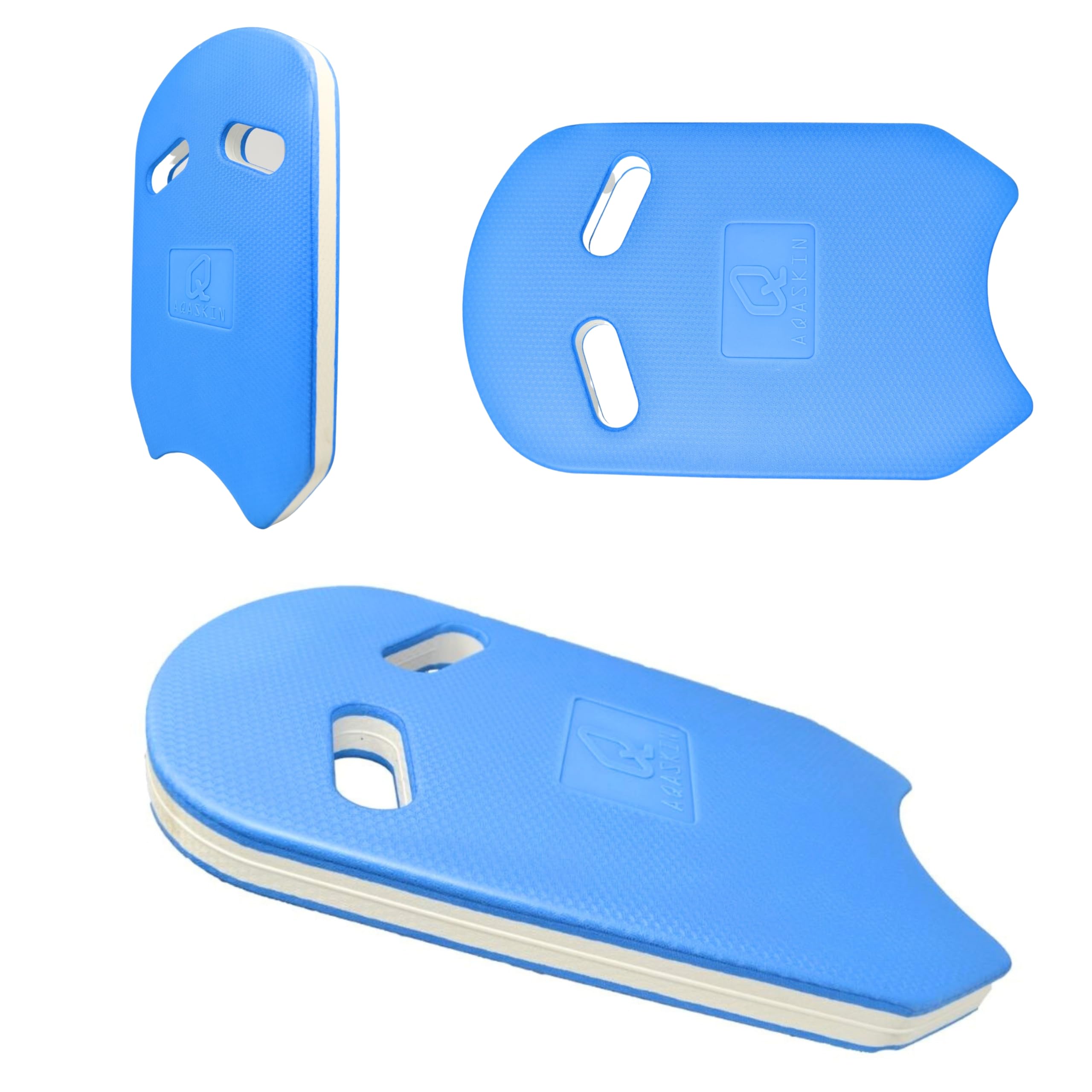 Tavoletta da nuoto per piscina e mare, kickboard, accessorio galleggiante per esercizi in acqua per allenare e potenziare le gambe, grande galleggiabilità del busto e delle braccia. Tavoletta con fori, Blu Unisex Adulto.