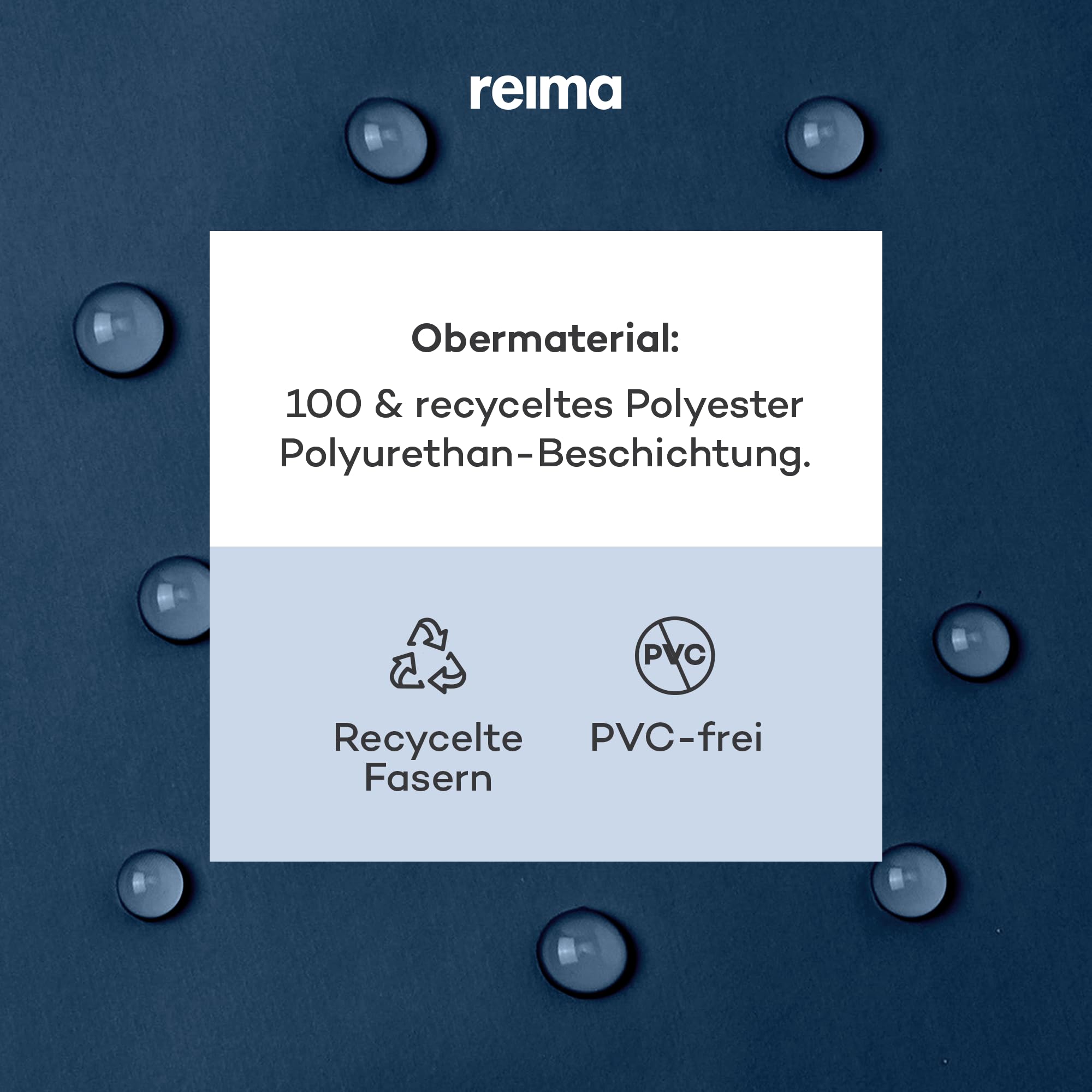 Reima - Lammikko Regenhose für Kinder Wasserdicht - Strapazierfähige Matschhose Jungen und Mädchen mit verstellbaren Hosenträgern, elastischen Beinabschlüssen - Navy, 86