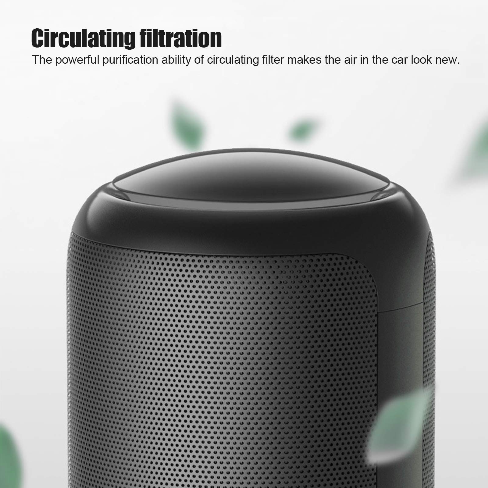 Brrnoo Purificatore D'aria con Controllo Touch, Design del Condotto Verticale con Filtrazione a Circolazione a 360 Gradi, per Auto e Aromaterapia