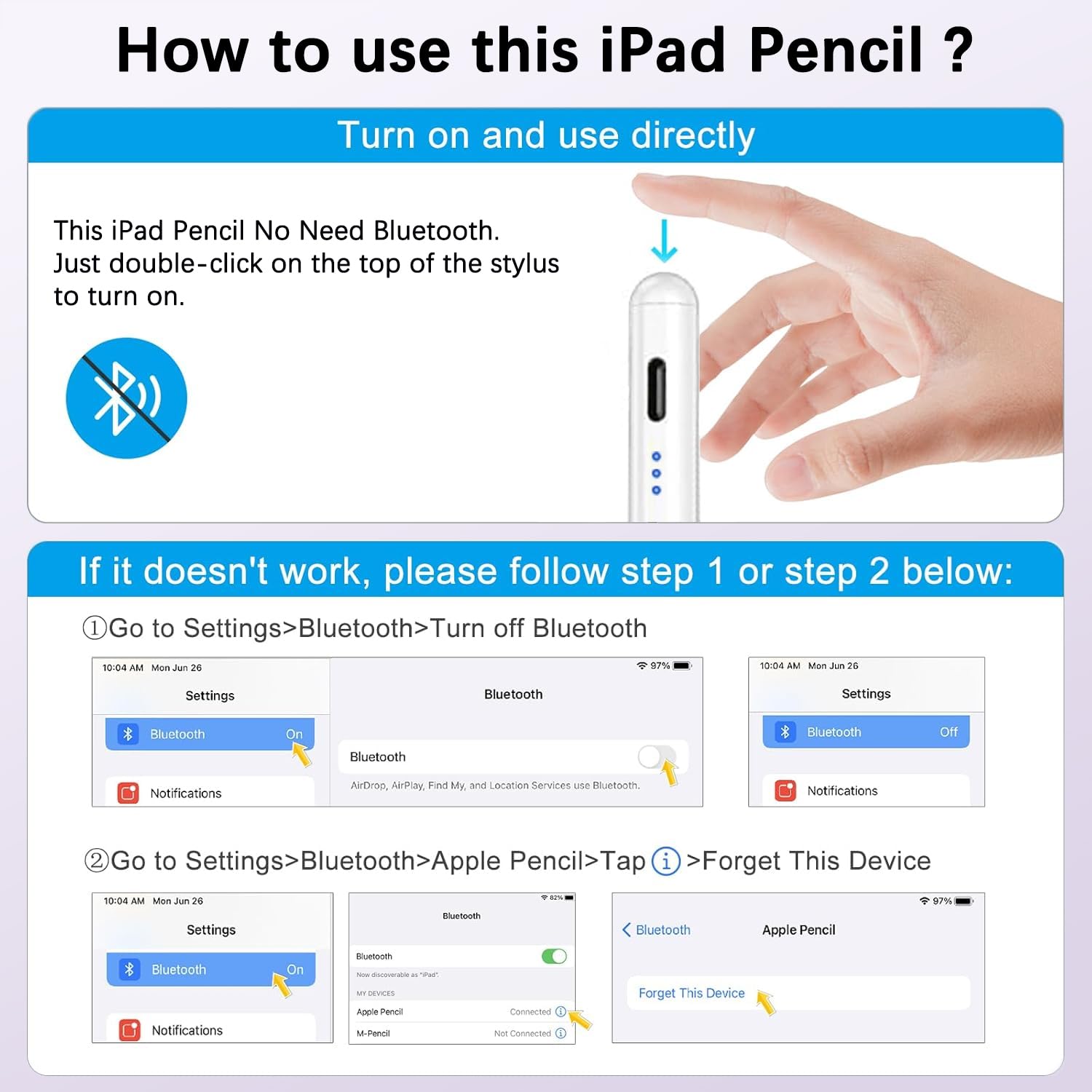 Amazon.com: Stylus Pencil for Apple iPad A16/11th(2018-2026),2Pack