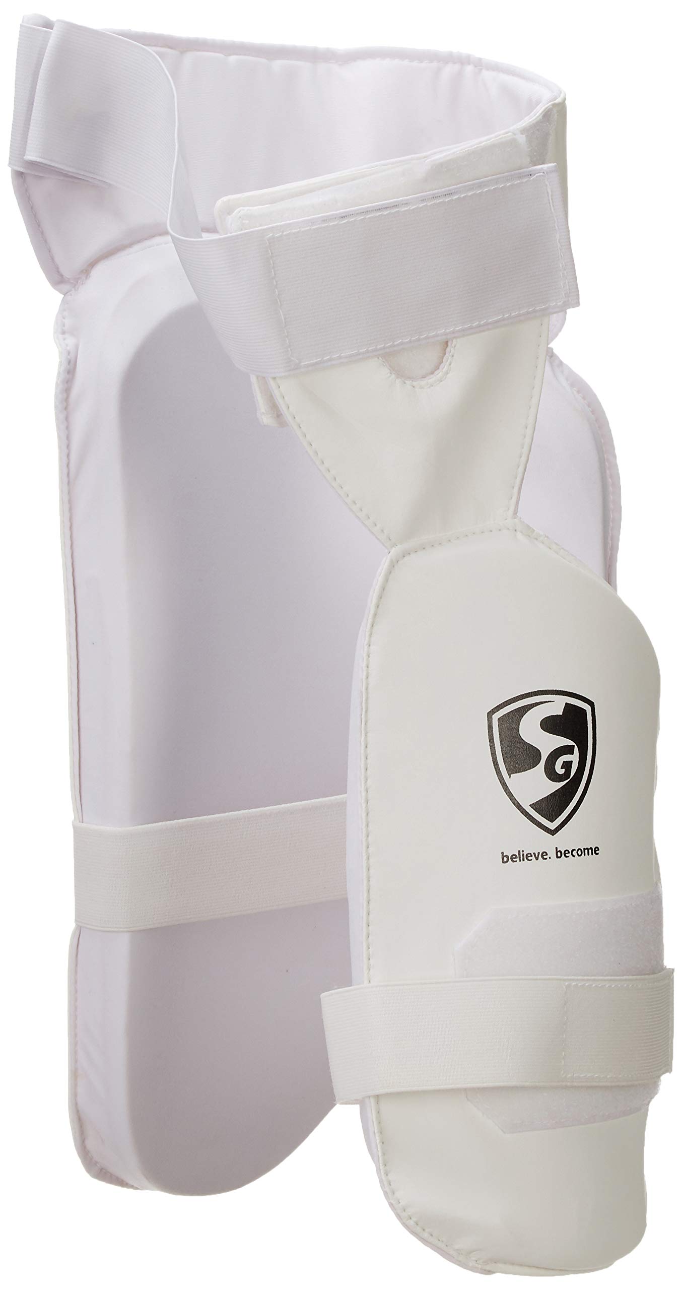SG Combo Test Pro Polycarbonate White Junior RH Thigh Pad
