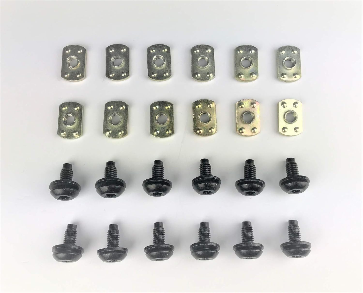 24 pc SOFT TOP FRAME/Tub Rail/Torx Screws/Nuts. Compatible with all 1987-1995 Jeep Wrangler YJ
