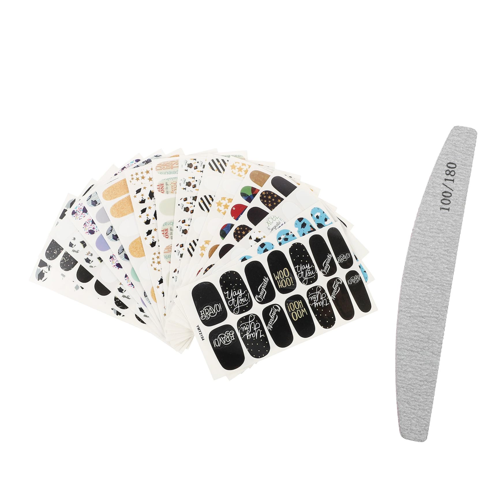 BESTYASH 48 Hojas Calcomanías Manicura Stickers Decorativos del Nail Art y DIY