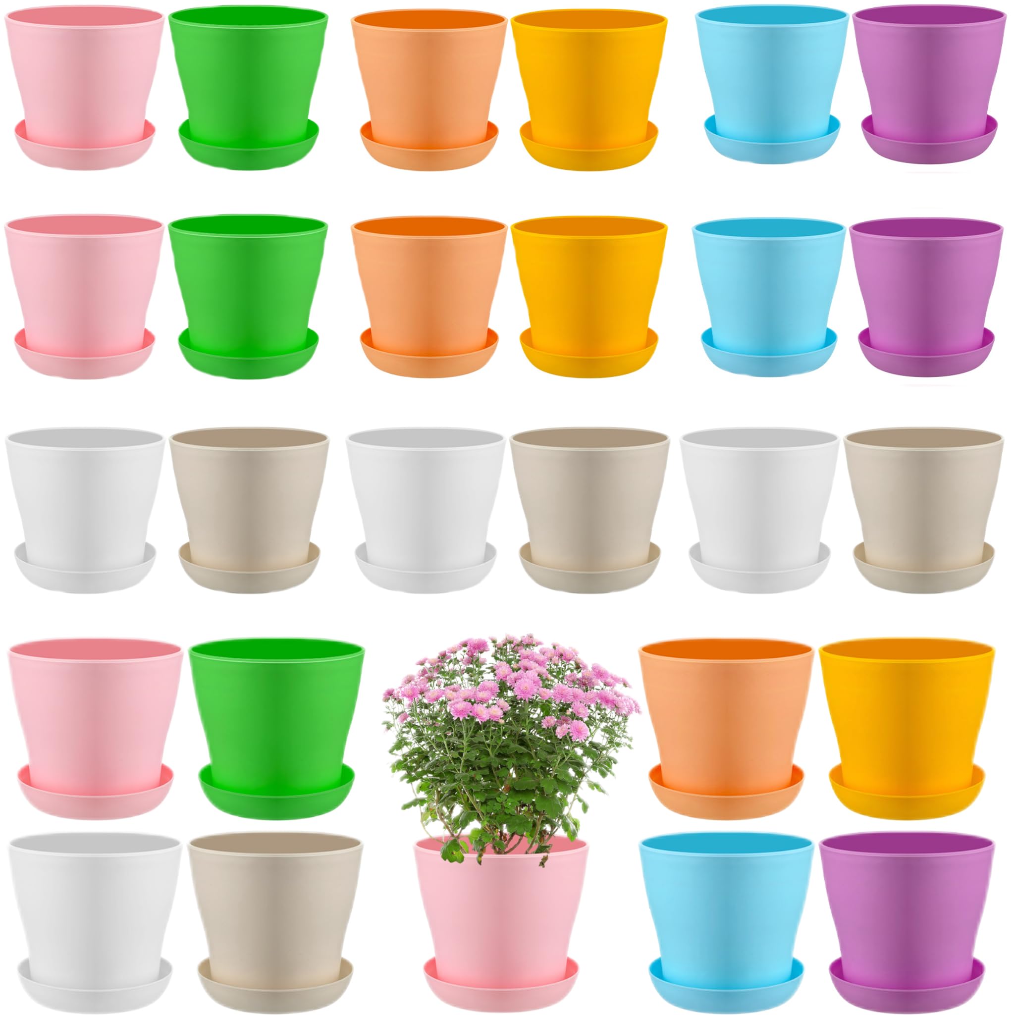 Amazon.co.jp: Yaomiao 48個 4インチ 植木鉢 プランター 屋内植物
