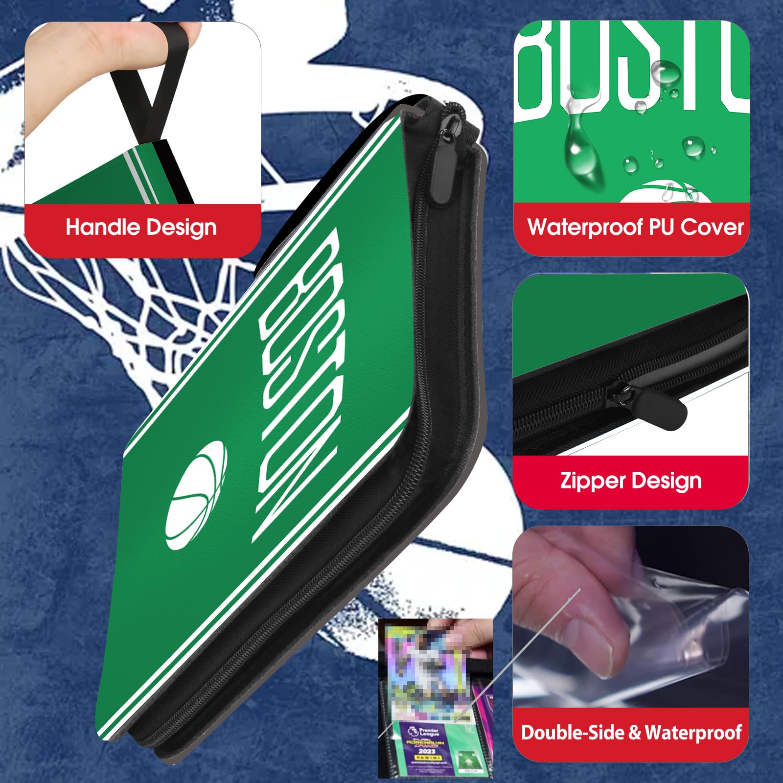 nba card binder Amazon.com: 900 Pockets Basketball Card Binder,Basketball Trading Cards  Holder Card Collectors Album,Waterproof Card Storage Book with Removable  Sleeves,Compatible with Basketball Cards 2024-25 Sports Cards : Toys & Games