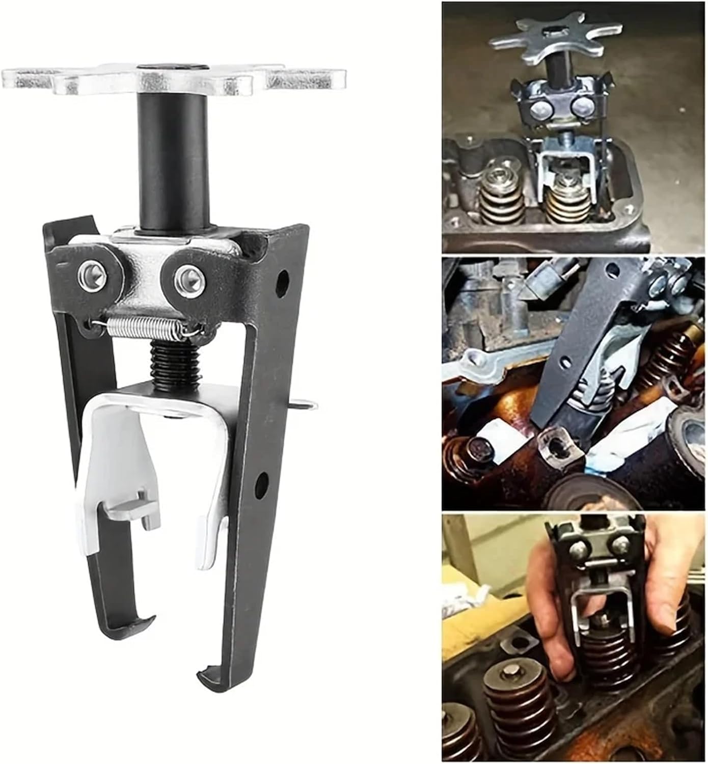 Overhead Valve Spring Compressor, Automotive Engine Removal Repair Install Tool for Removing Valve Springs, Spring Ret