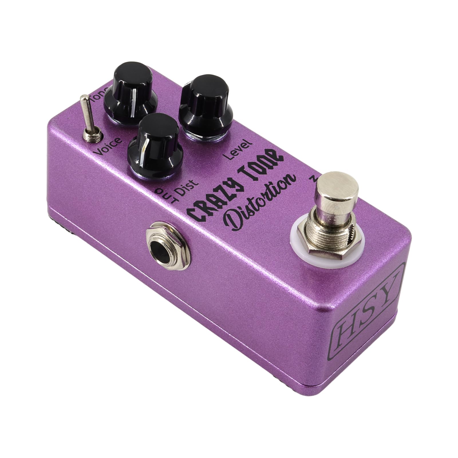 Pédale de distorsion guitare électrique HUIOP mini effecteur True Bypass en alliage de zinc