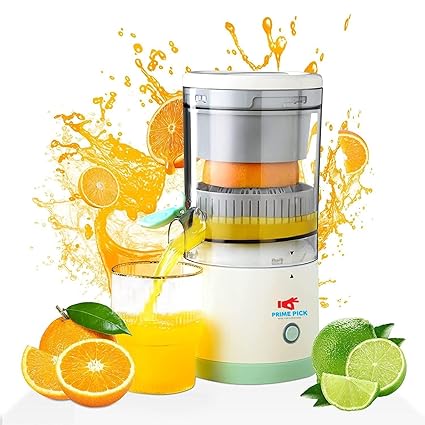 Prime Pick Rechargeable Citrus Juicer, Orange Juicer Squeezer, Mosambi Juicer, wireless Portable Juicer Blender with USB Charging Electric Fruit Juicer Machine for Travel & Kitchen purpose (Multi)