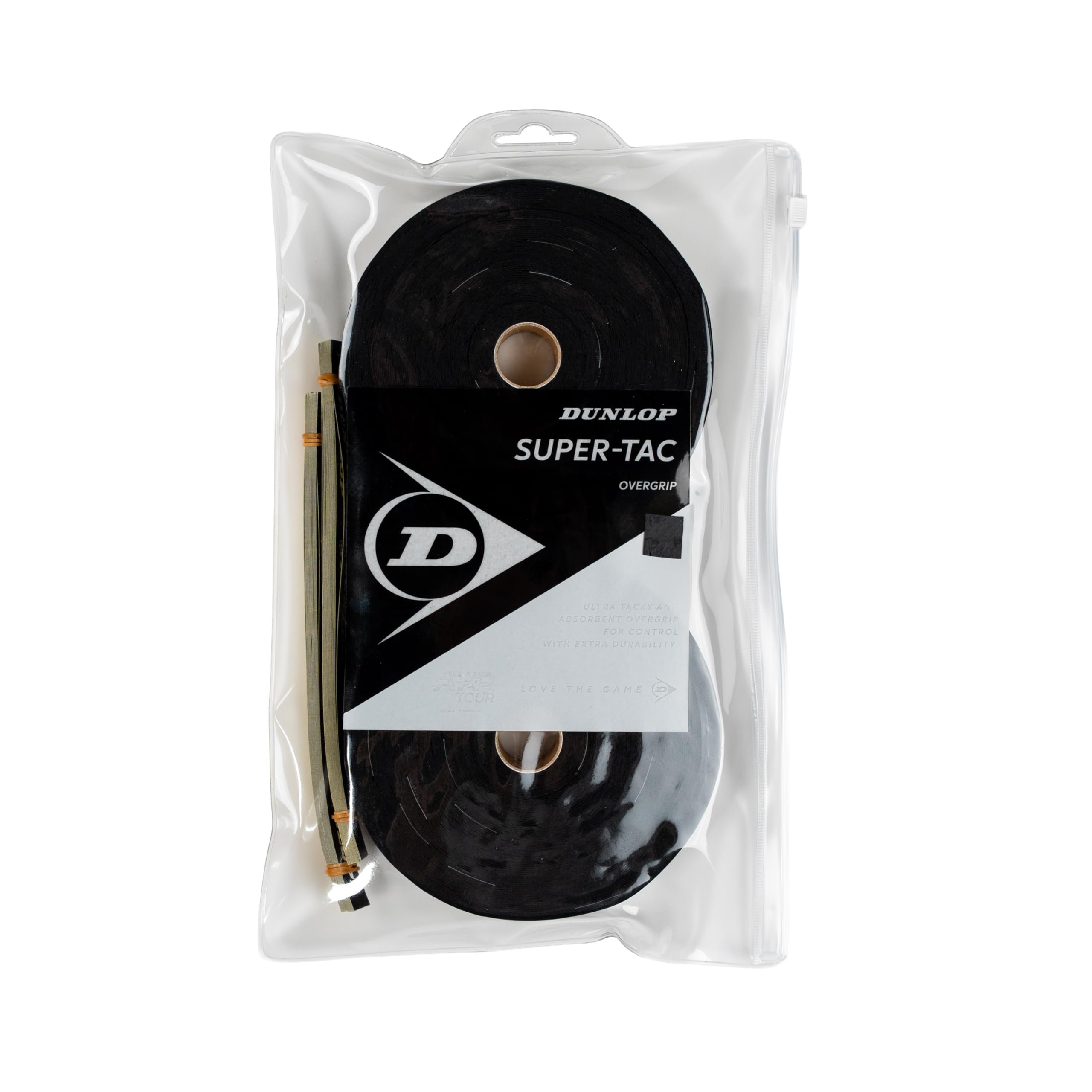 Dunlop Super Tac Tennis Overgrip, Black, 30-Pack Reel โ Tacky Feel, Durable Comfort, Improved Racket Control