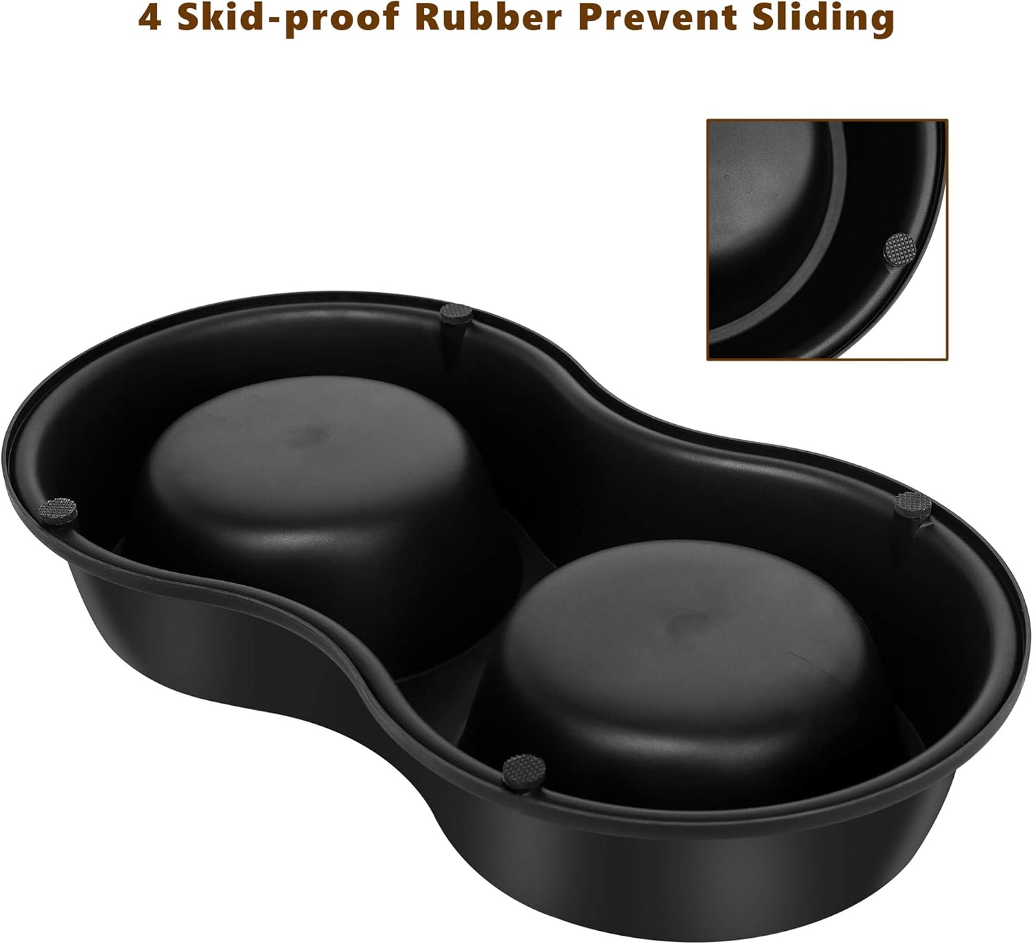 Pet Supplies : Dog Bowls Double Dog Water and Food Bowls Stainless Steel Bowls with Non-Slip Resin Station, Pet Feeder Bowls for Puppy Medium Dogs Cats : 