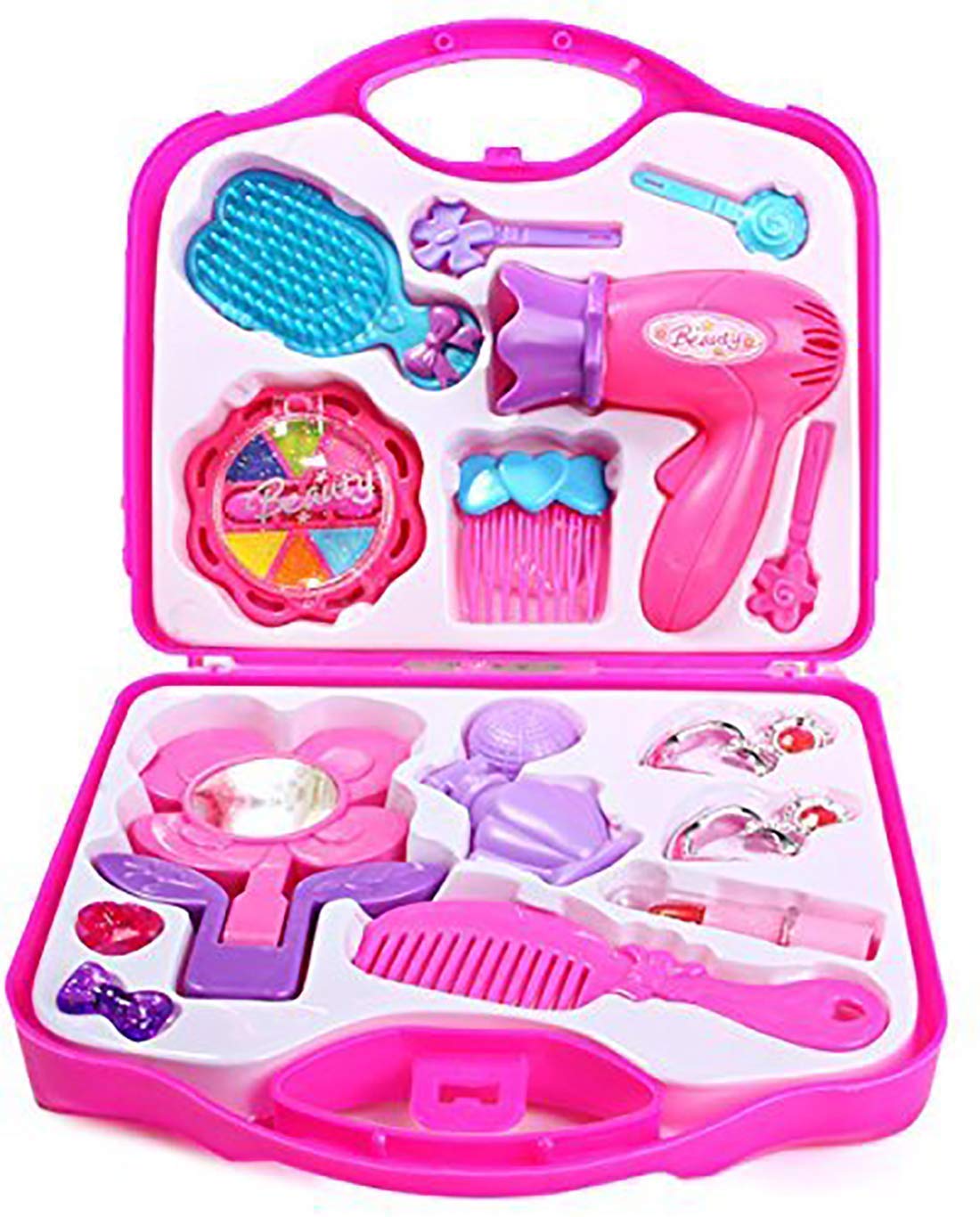 Khasala Brothers Make-Up Cosmetic Kit Beauty Suitcase Pretend Play Toy Set with Makeup Accessories for Girls Children Plastic Suitcase ( Pink ) (B08ZJJ3JQ7) Amazon Price History, Amazon Price Tracker