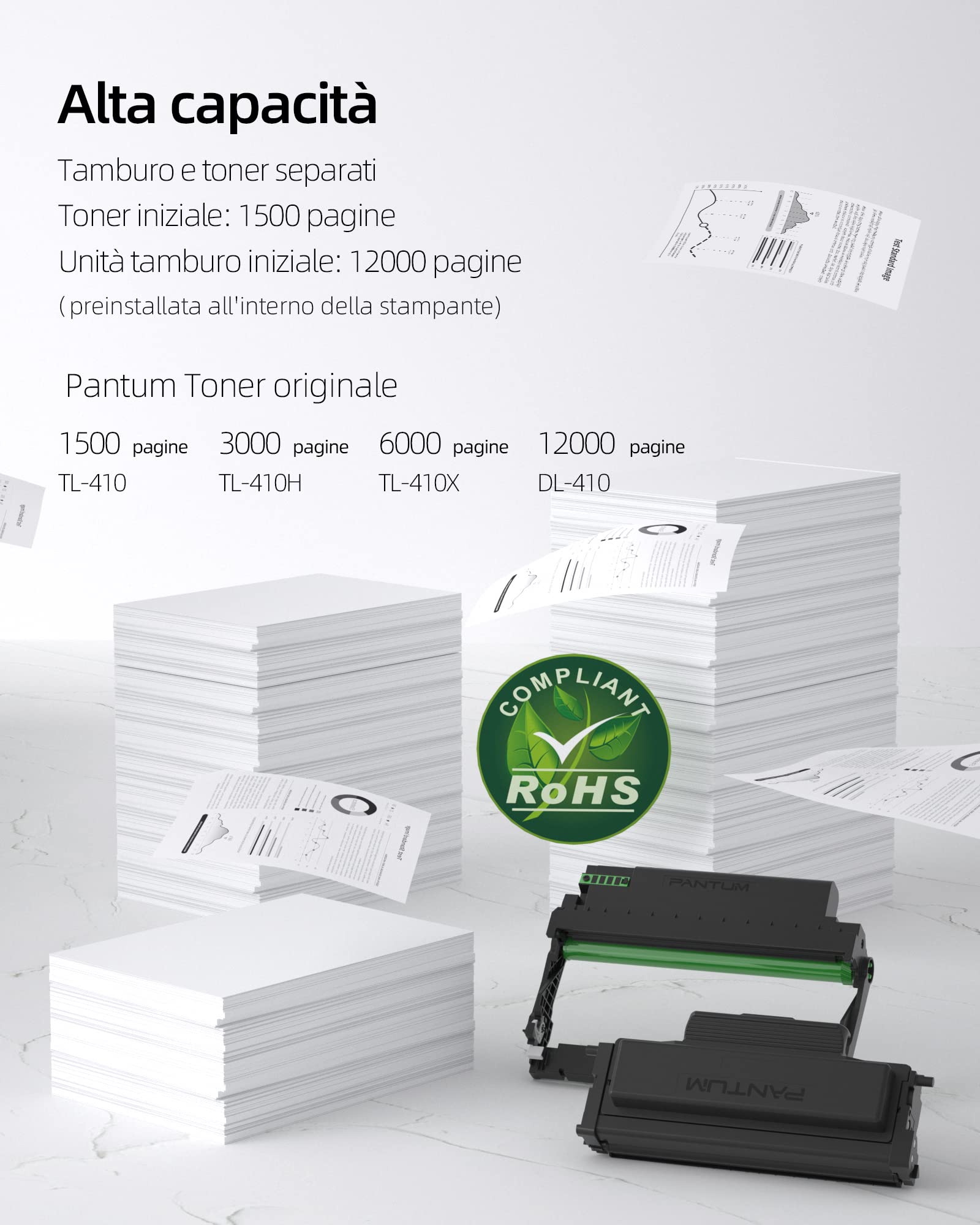PANTUM M7108DW Stampante Laser Multifunzione 3in1 Bianco e Nero Wireless Stampa fronte/retro Automatica 33ppm WiFi