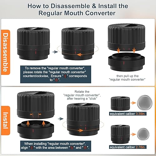 Miniatura 6 de Sellador al vacío eléctrico de tarros Mason para conservas y almacenamiento de alimentos, kit de sellado al vacío todo en uno para tarros de boca