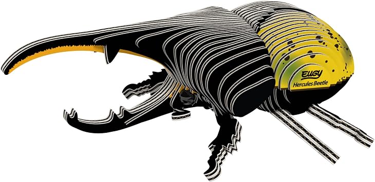 EUGY Hercules Beetle 3D Puzzle, 52 Piece Paper Craft Kit for Kids 6+