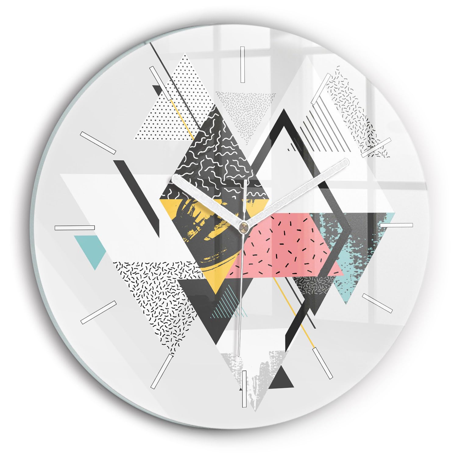 Horloge en Verre Wallfluent 30 cm silencieuse pour décoration murale moderne
