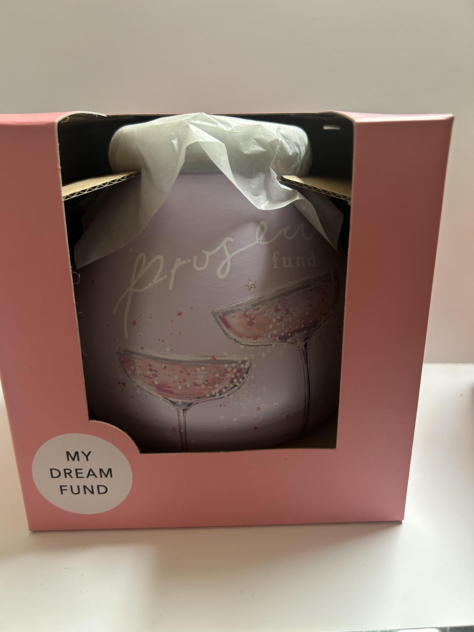 Bathtime Bakery Pink Prosecco Design Money Pot Of Dreams. Smash For Cash