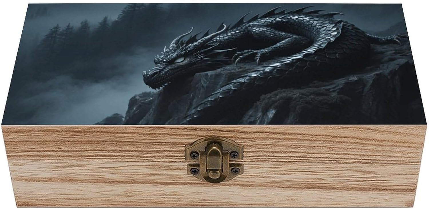 Dragon Wooden Decorative Storage Box Jewelry Box