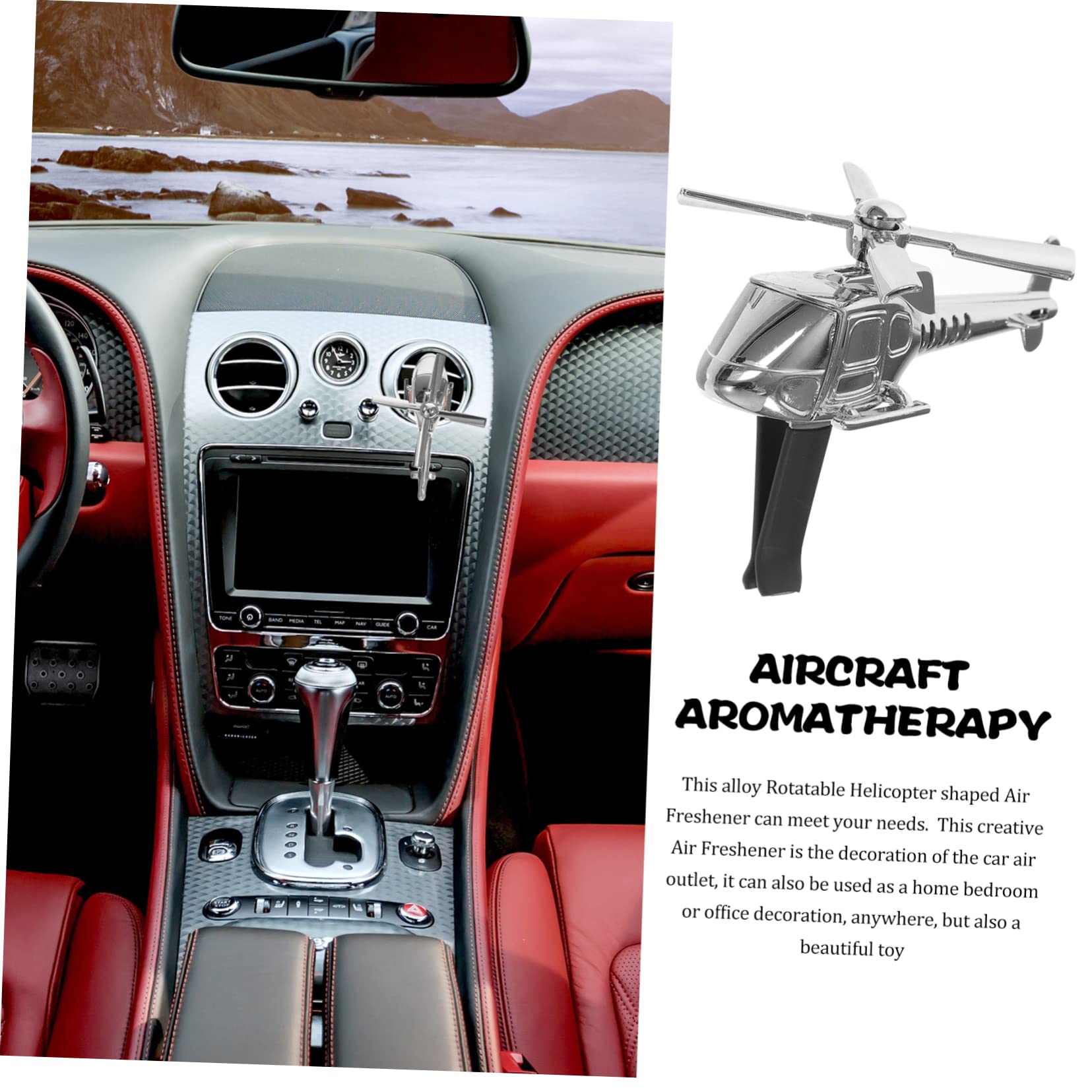 3sätze Rotierender Luftdiffusor Hubschrauberform Für Auto Aromatherapie-dekoration Mit Windantrieb Duftstäbchen Und Technologischem Design Für Fahrzeug