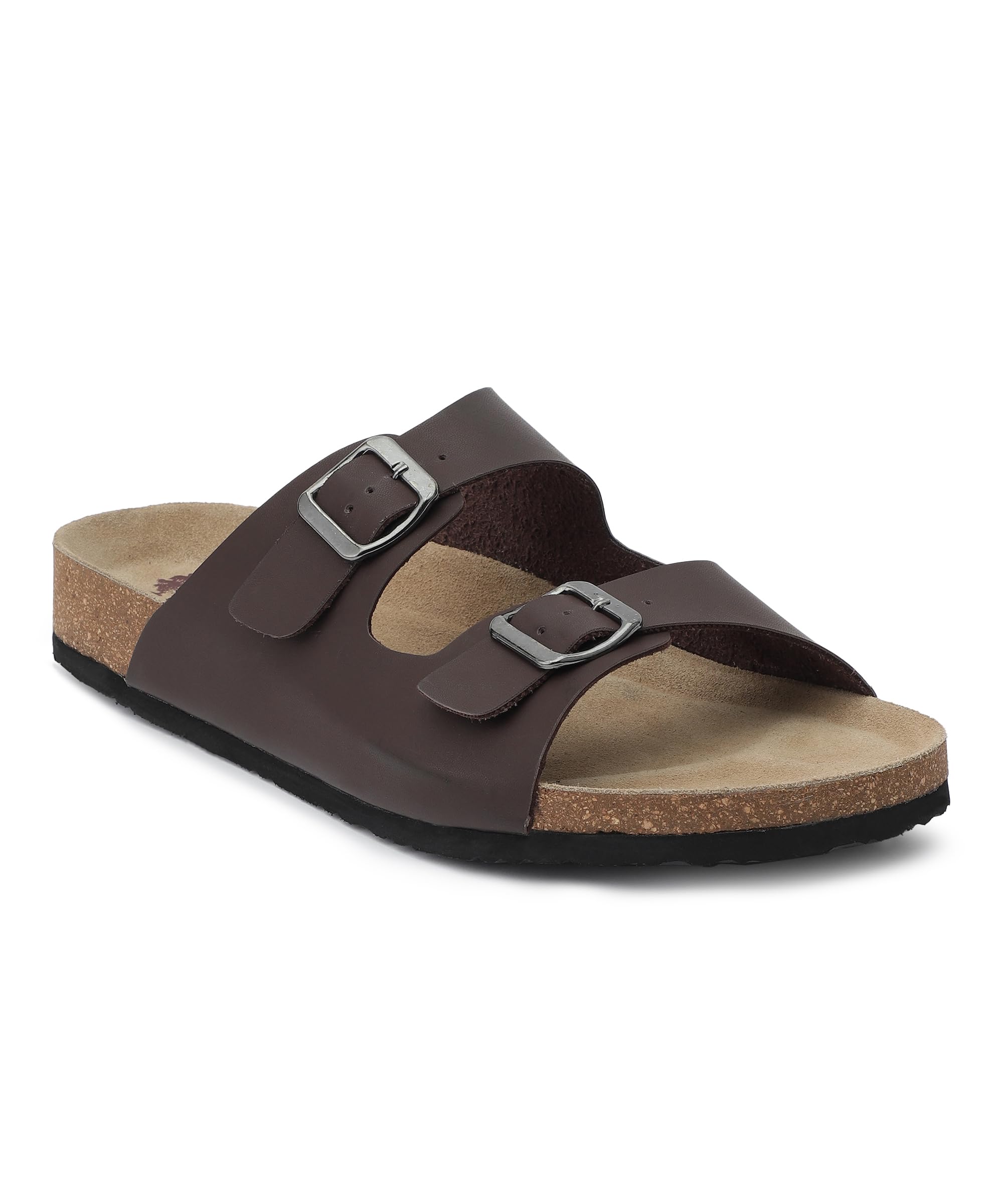 Men's Cork Footbed Sandal,Slip On Entry,(Size 41-46) PU, Casual Lounging Slipper, EVA Sole, Flat Heel,Zeno 2.0-image-10
