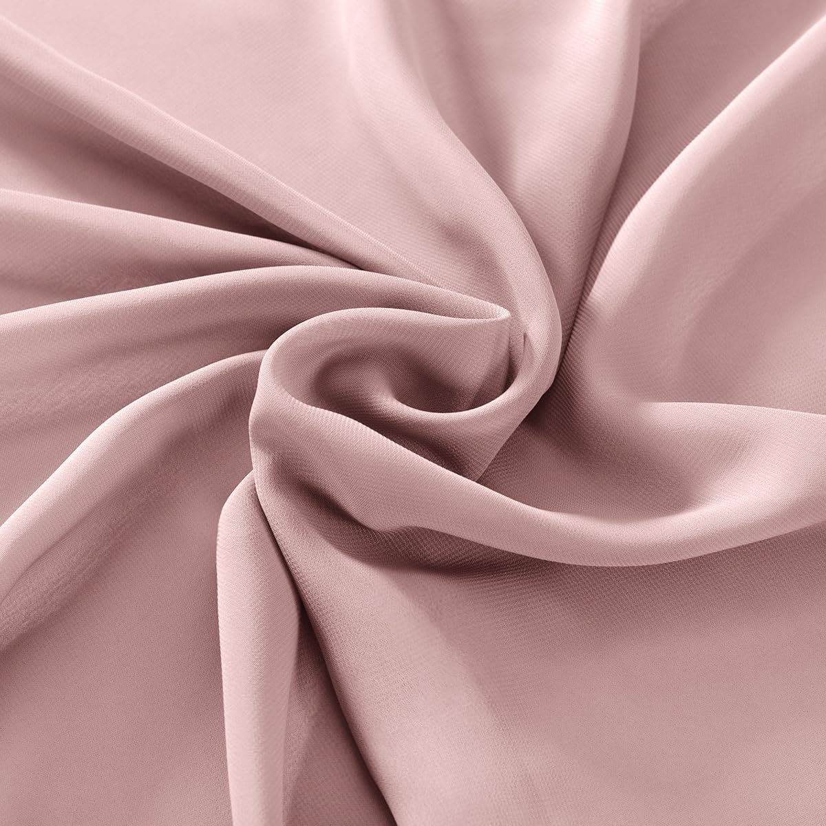 MLMC Dusty Rose Chiffon Fabric by The Yard Pre-Cut Sheer Chiffon Arch Fabric 5 Yards Airy Continuous Draping Panels 60 inch Wide for Wedding Backdrop Craft Ceiling Decor