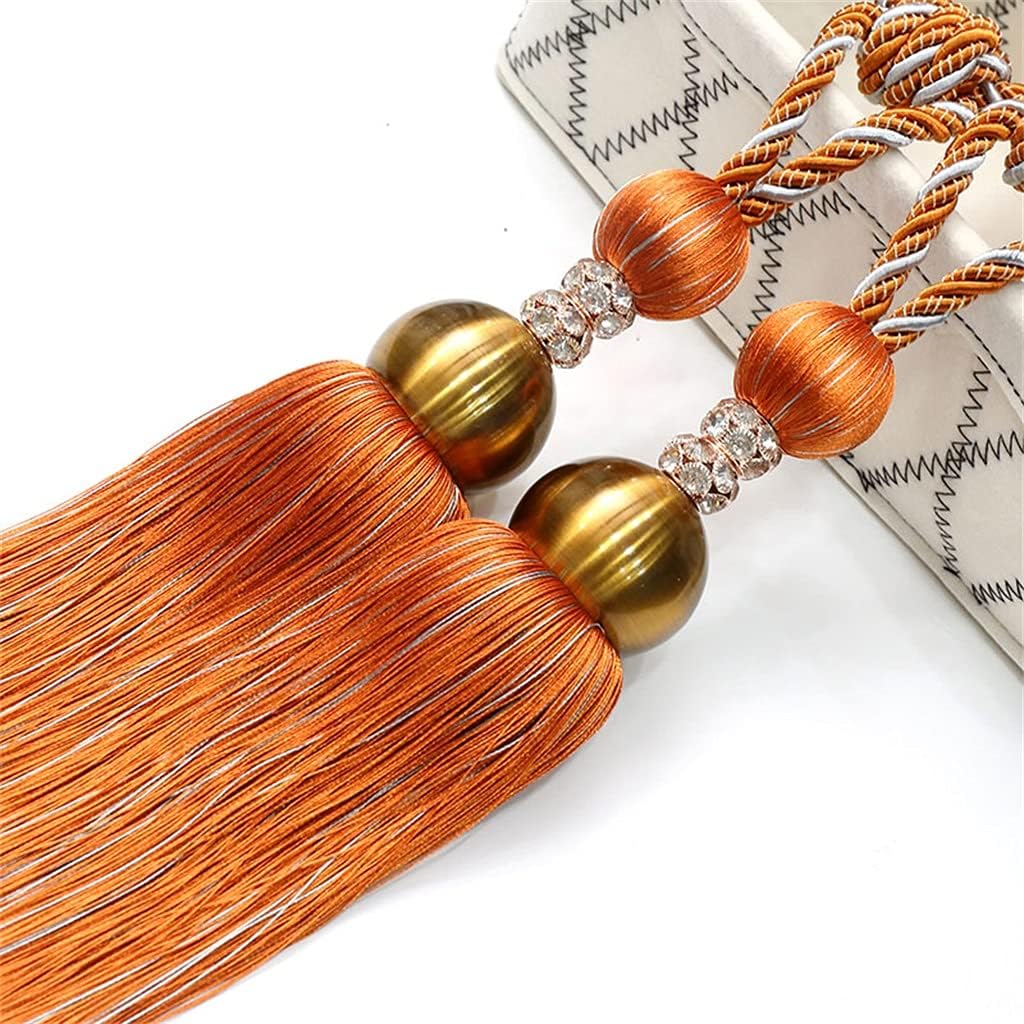Curtain Tie Hanging Ball A Pair of Tassel Lanyard Wall Hook Storage Belt Rope Strap(D)