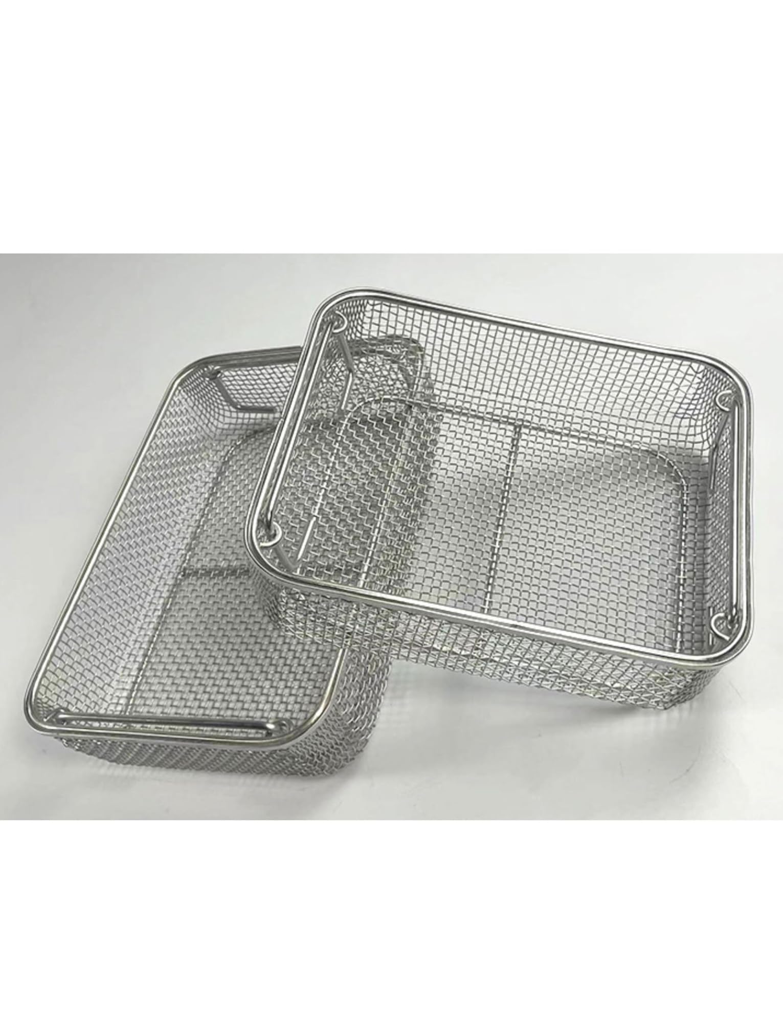 Vassoio di sterilizzazione medicale - Cestello in Rete Perforata in Acciaio Inox 304 per Il Lavaggio di Strumenti odontoiatrici e per l'organizzazione in Laboratorio.