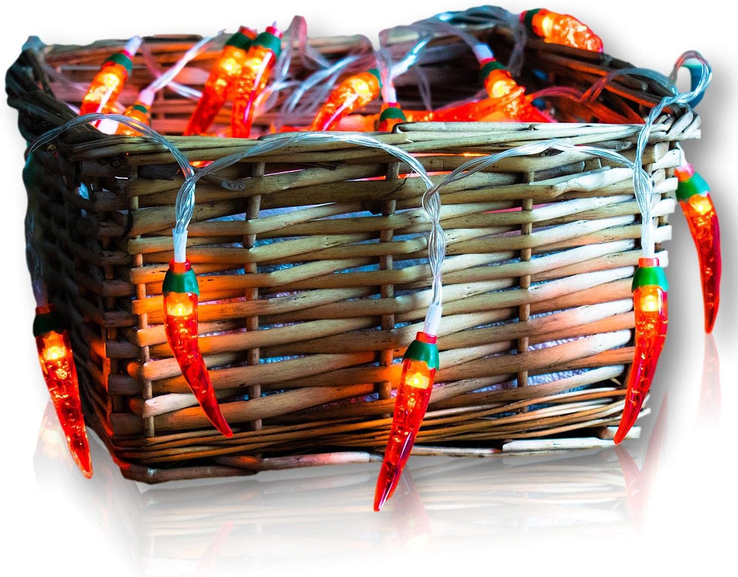 20 Premium Red Chilli String Lights 3 metres Battery Operated LED Fairy Lights