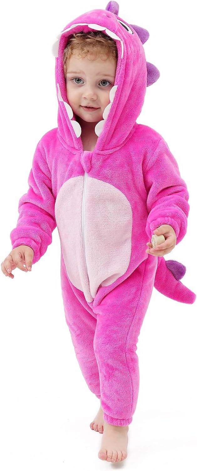 Baby Infant Boys Girls Halloween Onesie Costume,Toddler Animal Onesie Cosplay Costume,Funny Warm Winter Outfit