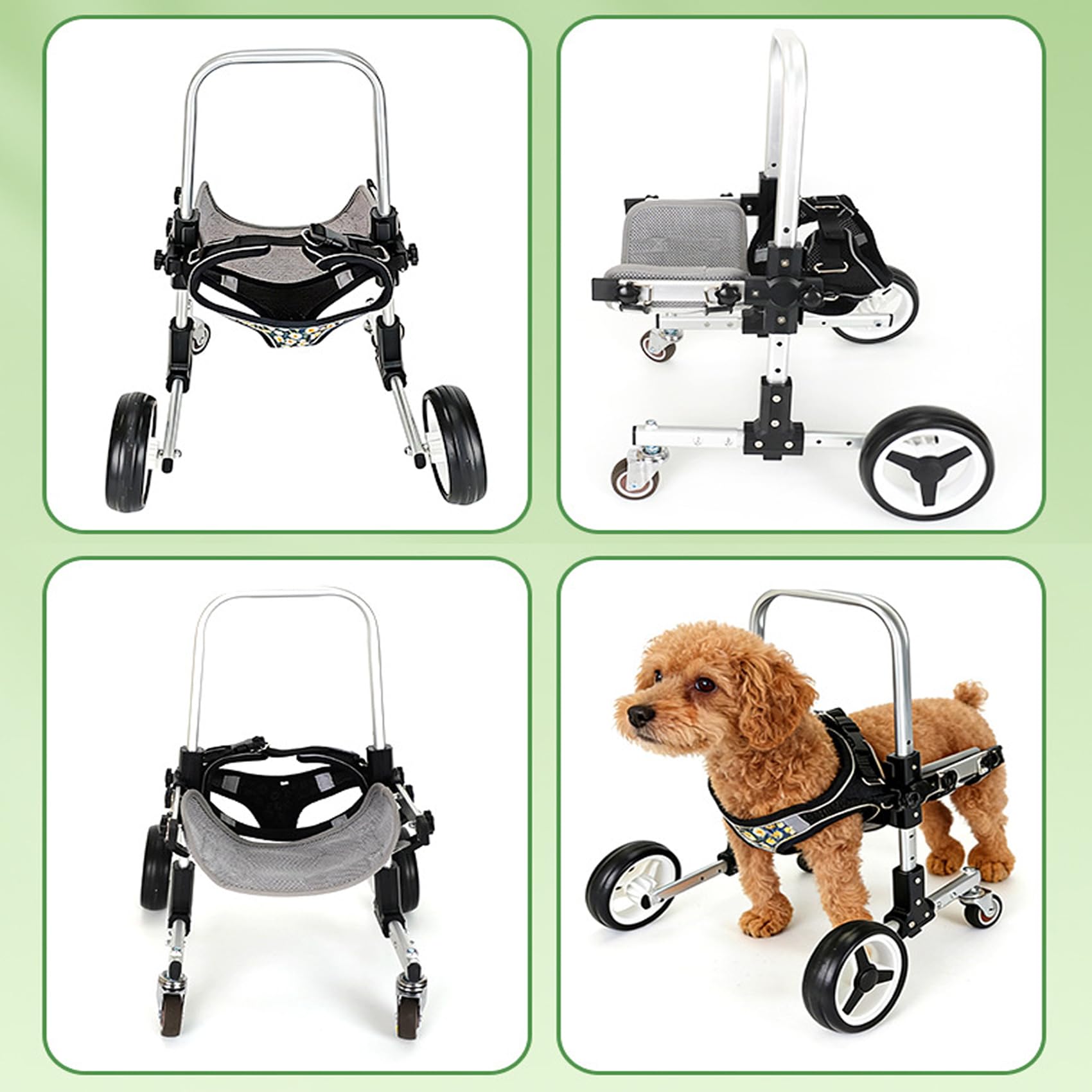 Amazon.co.jp: 犬 車椅子 前足用 歩行器 4 輪タイプ 高さ・横幅調整