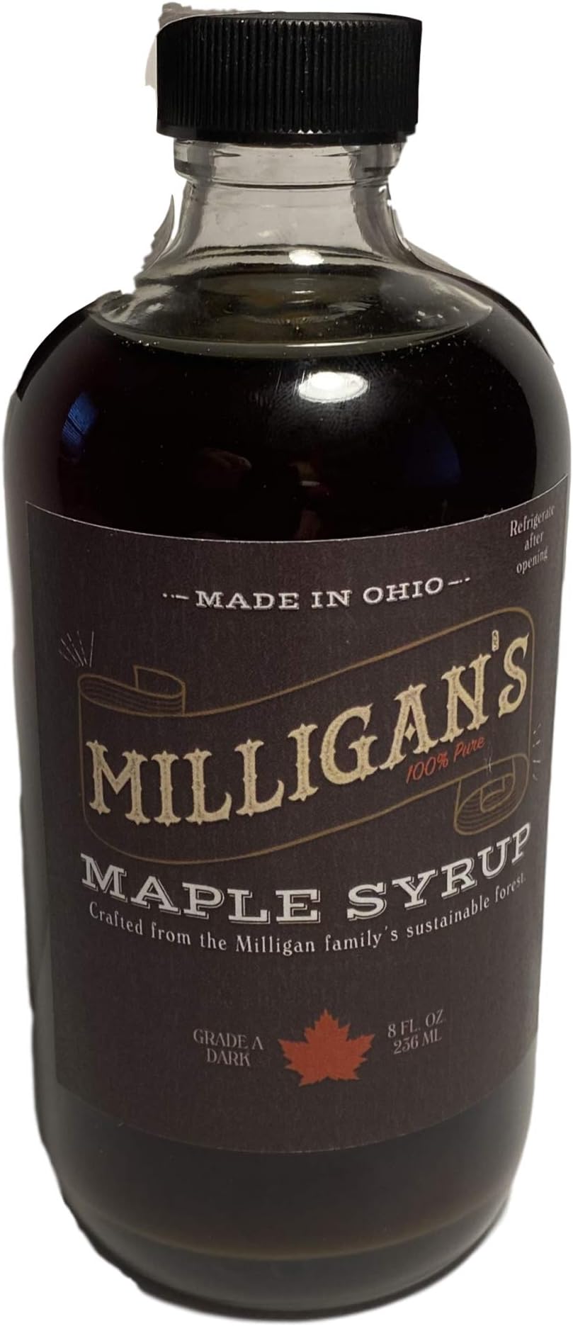 Pantry Prime Maple Syrup Extract - Organic 100% Pure Maple Syrup Crafted from Milligan’s Famous Ohio Sustainable Forest - Produced in Small Quantities to Insure Better Quality and Taste