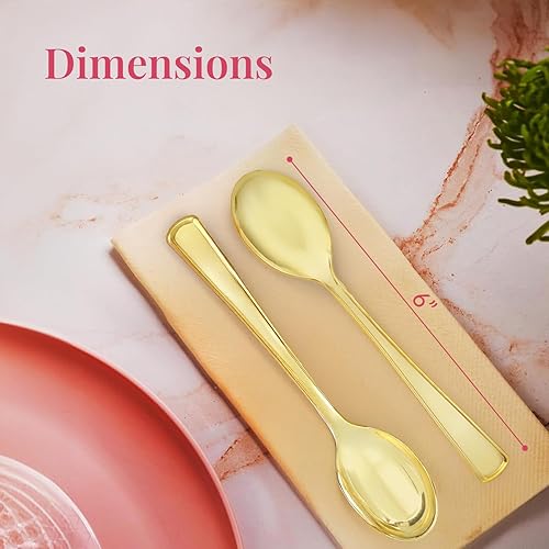 Vista 27 de Prestee 100 cucharas de plástico transparente a granel – Cucharas de plástico desechables duraderas – Cuchara resistente al calor – Paquete de Claro