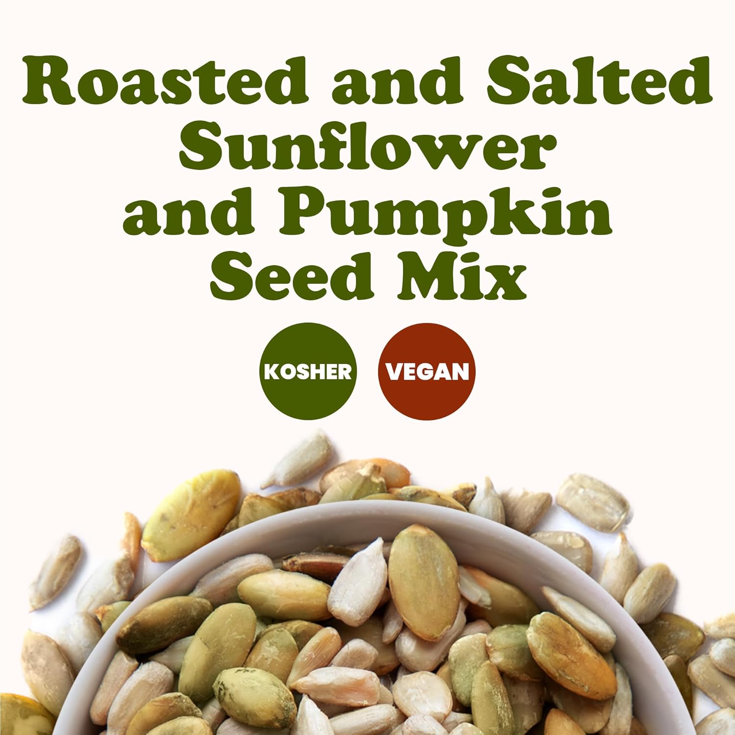 Food to Live Dry Roasted Sunflower and Pumpkin Seed Mix with Himalayan Salt, 2 Pounds – Oven Roasted, Lightly Salted, No Oil, Rich in Protein, Perfect for Baking and Salads, Vegan, Kosher, Bulk