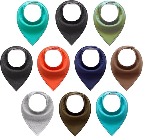 Little Tots - Baberos de algodón unisex para bebés y niños, paquete de 810 baberos suaves y absorbentes