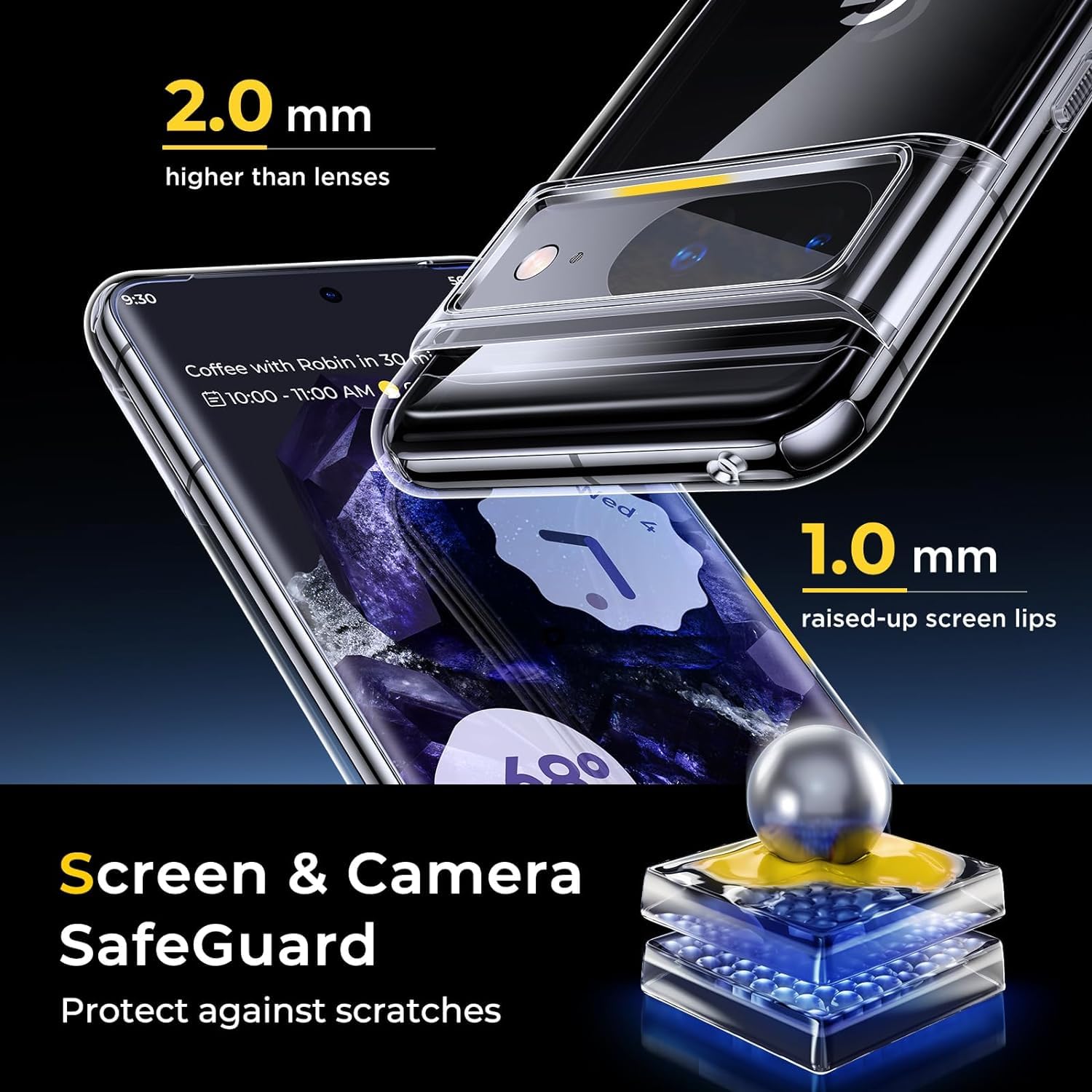 Handyhülle Für Google Pixel 8 – Klar, Transparent, Stoßfest & Rutschfest Aus TPU