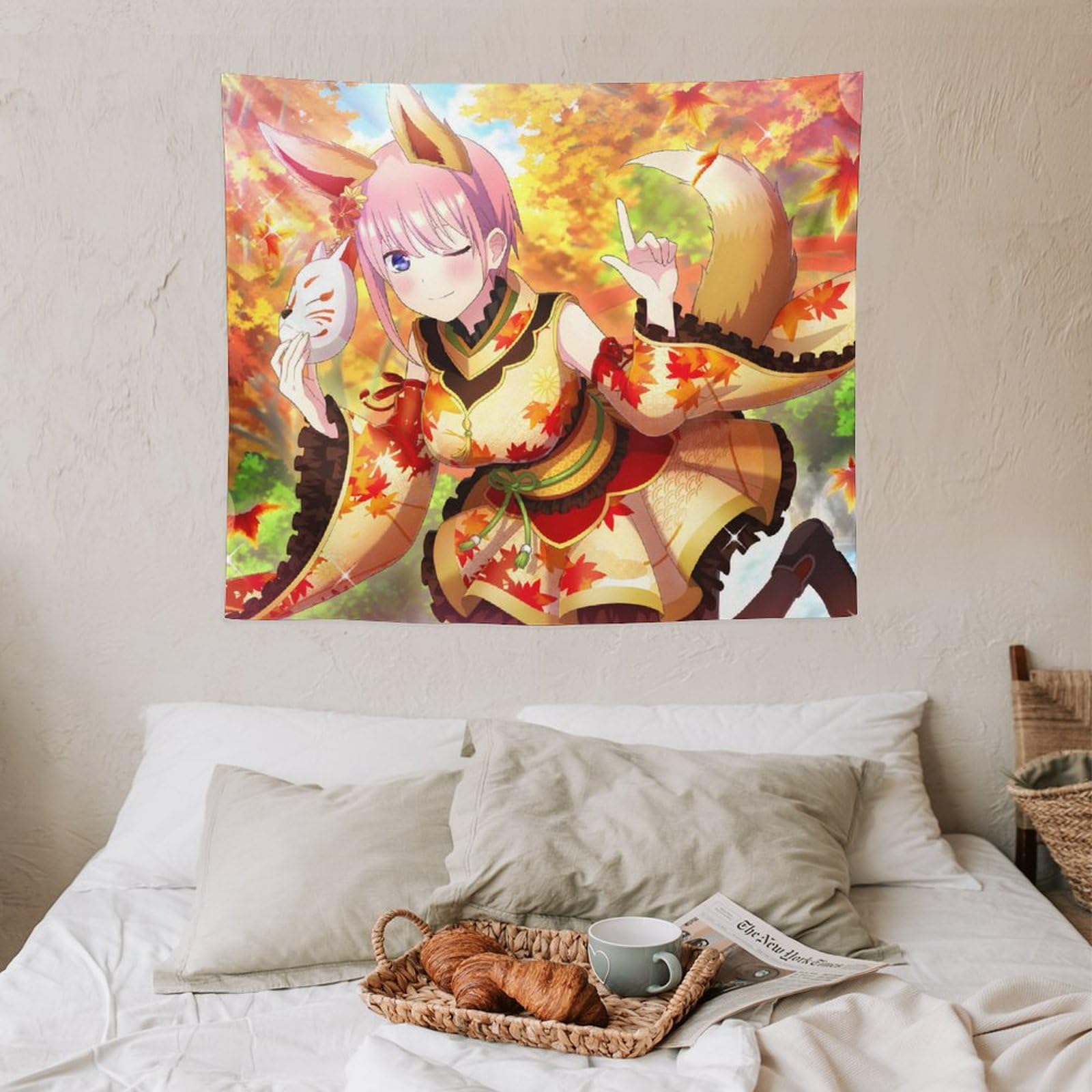Amazon.co.jp: 五等分の花嫁 タペストリー 壁掛け 多機能 中野 一花 二