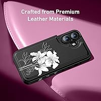 Vista 208 de LETO para iPhone 15 Pro Funda tipo cartera - Tapa tipo folio con patada - Diseños de moda - Tarjetero - Funda protectora para mujeres y niñas - 6.1