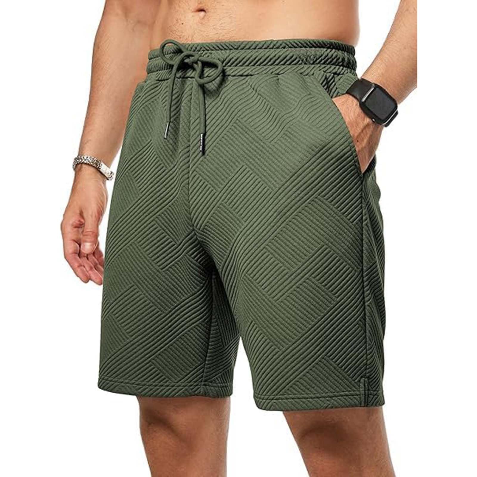 Short texturé homme léger coupe ample pour le sport et style décontracté