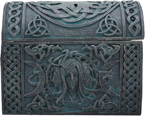 Miniatura 5 de Ebros Celta Triple Diosa Madre Doncelta Crone - Joyero decorativo con Trinity Triune Knotwork Wicca Witchcraft Accent 4.75 pulgadas de ancho