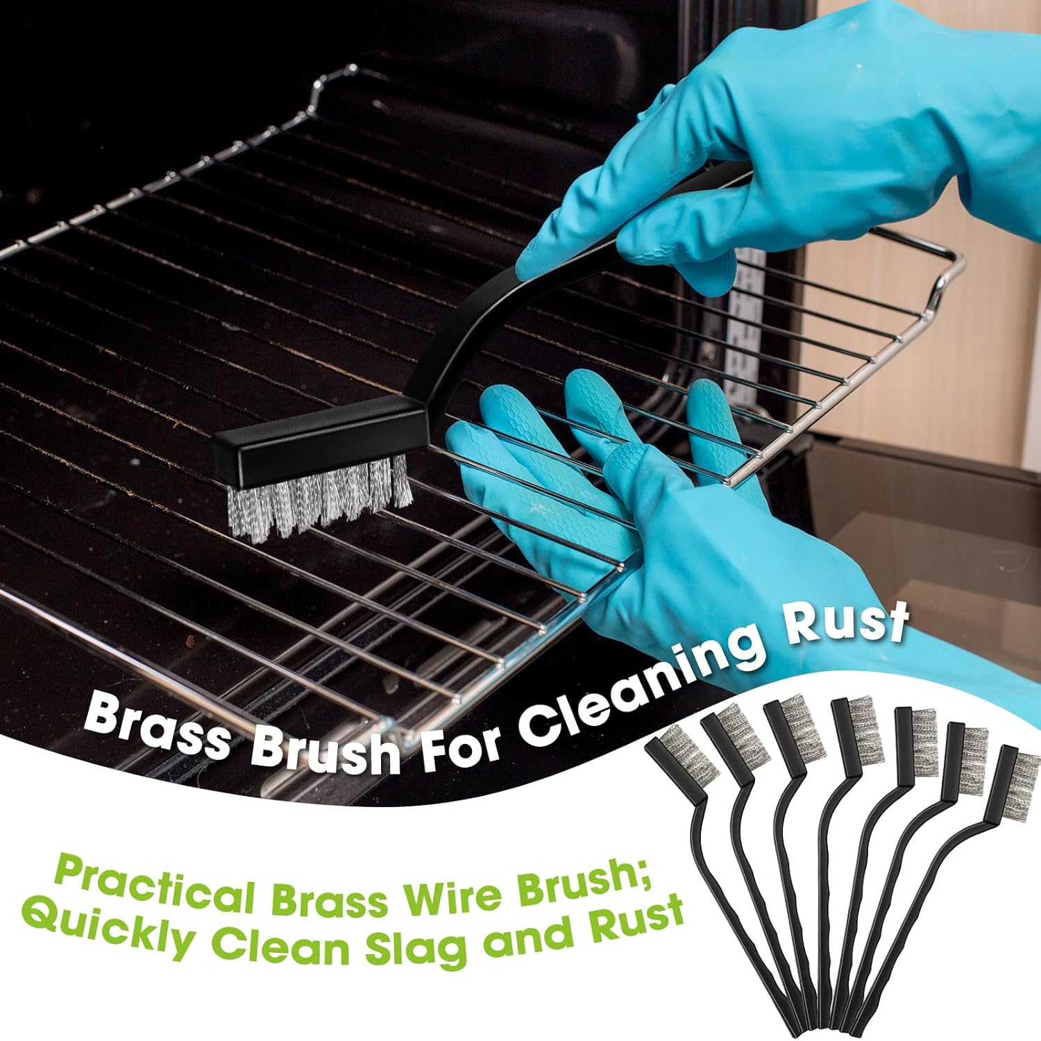 90 Pcs Mini Wire Brushes Set Brush Curved Handle Wire Brush for Cleaning Metal Scrub Masonry for Cleaning Welding Slag and Rust Tool(Stainless Steel Wire)