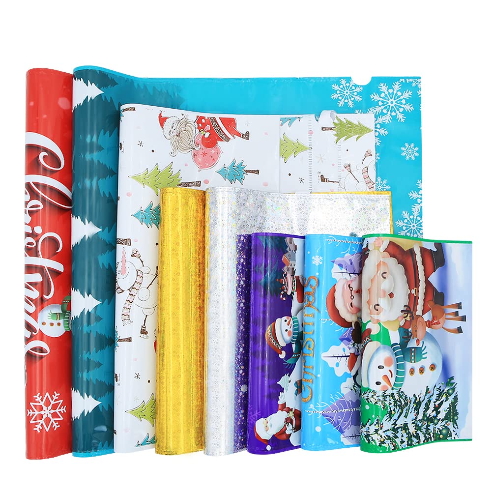 Lot de 35 sacs cadeaux de Noël avec cordon de serrage, tailles assorties, sacs cadeaux de Père Noël, sacs à friandises avec ruban à nouer en 4 tailles et 8 motifs pour famille, amis, enfants pour
